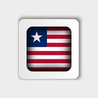 Liberia Flag Button Flat Design vector