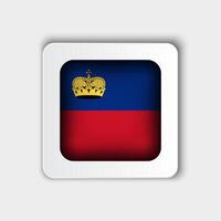 Liechtenstein Flag Button Flat Design vector