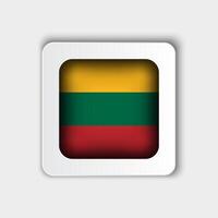 Lithuania Flag Button Flat Design vector