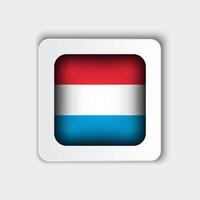 Luxembourg Flag Button Flat Design vector