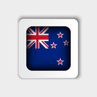 nuevo Zelanda bandera botón plano diseño vector