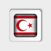 Northern Cyprus Flag Button Flat Design vector