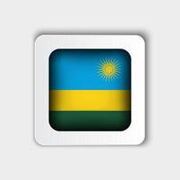 Rwanda Flag Button Flat Design vector