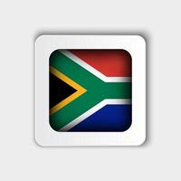 South Africa Flag Button Flat Design vector