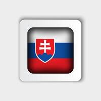 Slovakia Flag Button Flat Design vector