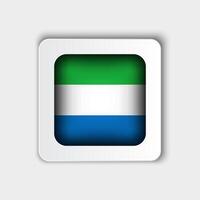 Sierra Leone Flag Button Flat Design vector