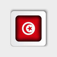 Tunisia Flag Button Flat Design vector