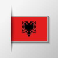 Vector Rectangular Albania Flag Background