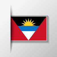 Vector Rectangular Antigua and Barbuda Flag Background