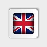 United Kingdom Flag Button Flat Design vector