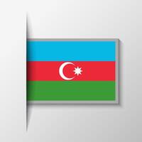 Vector Rectangular Azerbaijan Flag Background