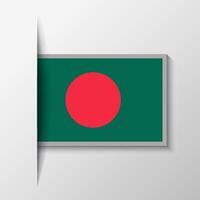 Vector Rectangular Bangladesh Flag Background