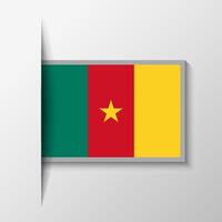 Vector Rectangular Cameroon Flag Background