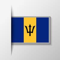 Vector Rectangular Barbados Flag Background