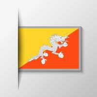 Vector Rectangular Bhutan Flag Background