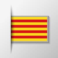 Vector Rectangular Catalonia Flag Background