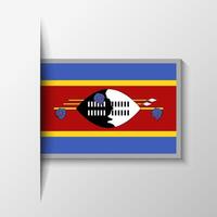 Vector Rectangular Eswatini Flag Background