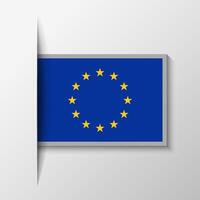 Vector Rectangular European Union Flag Background