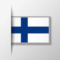 Vector Rectangular Finland Flag Background