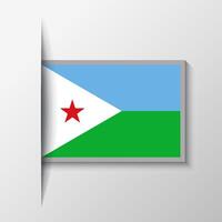 Vector Rectangular Djibouti Flag Background