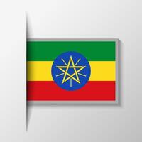 Vector Rectangular Ethiopia Flag Background