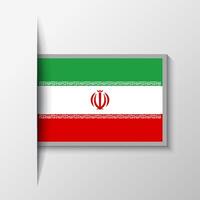 Vector Rectangular Iran Flag Background