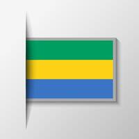 Vector Rectangular Gabon Flag Background