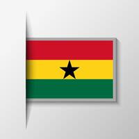 Vector Rectangular Ghana Flag Background