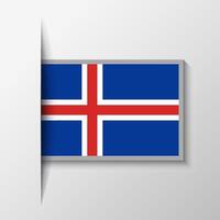 vector rectangular Islandia bandera antecedentes