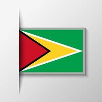 Vector Rectangular Guyana Flag Background