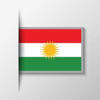 Vector Rectangular Iraqi Kurdistan Flag Background