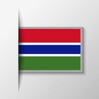 Vector Rectangular Gambia Flag Background