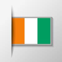 Vector Rectangular Ivory Coast Flag Background