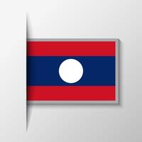 vector rectangular Laos bandera antecedentes