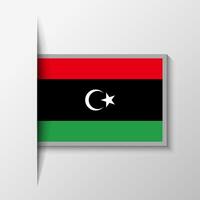 Vector Rectangular Libya Flag Background