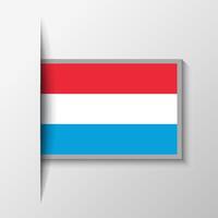 Vector Rectangular Luxembourg Flag Background