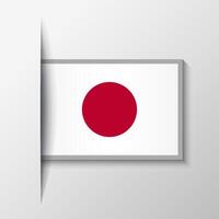 Vector Rectangular Japan Flag Background