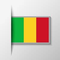 Vector Rectangular Mali Flag Background