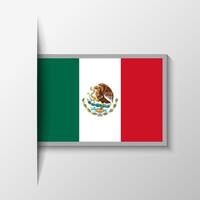 Vector Rectangular Mexico Flag Background