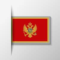 Vector Rectangular Montenegro Flag Background