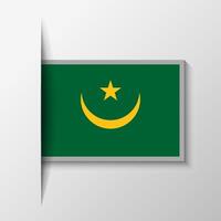 Vector Rectangular Mauritania Flag Background