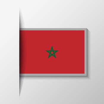 Vector Rectangular Morocco Flag Background