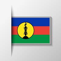 Vector Rectangular New Caledonia Flag Background