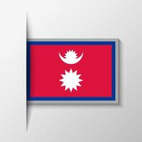 Vector Rectangular Nepal Flag Background