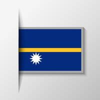 Vector Rectangular Nauru Flag Background