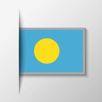 Vector Rectangular Palau Flag Background