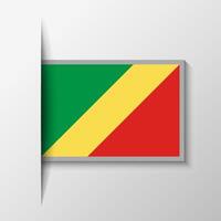 Vector Rectangular Republic of the Congo Flag Background