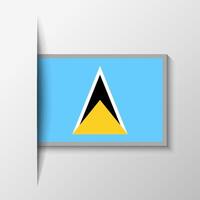 Vector Rectangular Saint Lucia Flag Background