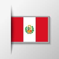 Vector Rectangular Peru Flag Background