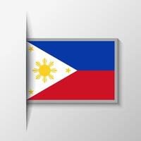 Vector Rectangular Philippines Flag Background